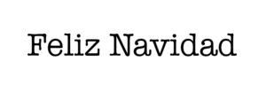 Feliz Navidad en fuente American Typewriter