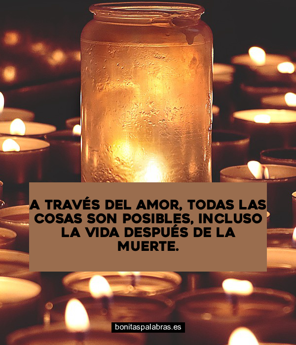 Imagen de A Traves Del Amor Todas Las Cosas Son Posibles Incluso La Vida Despues De La Muerte