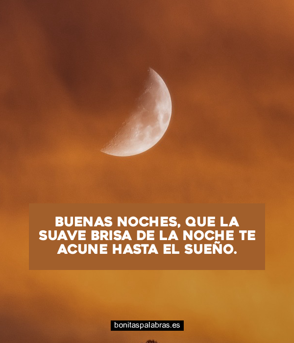 Imagen de Buenas Noches Que La Suave Brisa De La Noche Te Acune Hasta El Sueno