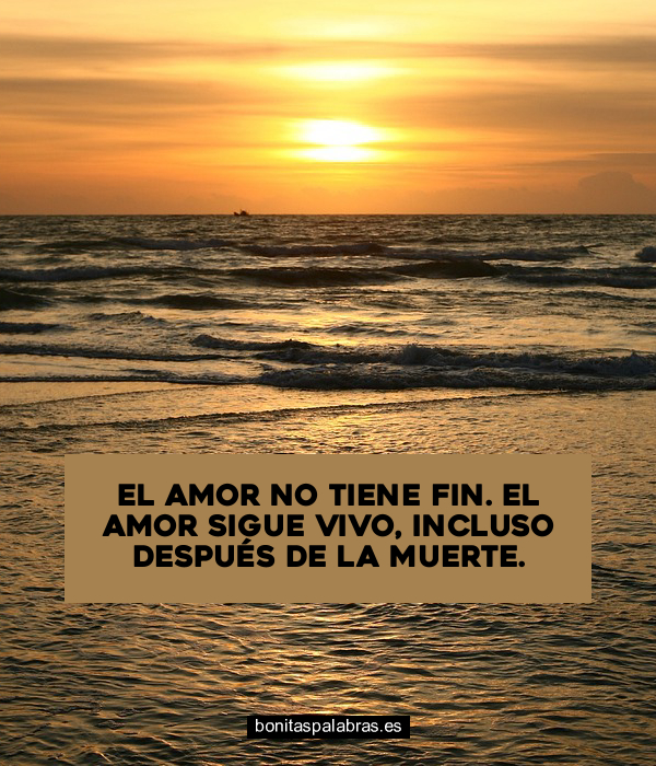 Imagen de El Amor No Tiene Fin El Amor Sigue Vivo Incluso Despues De La Muerte
