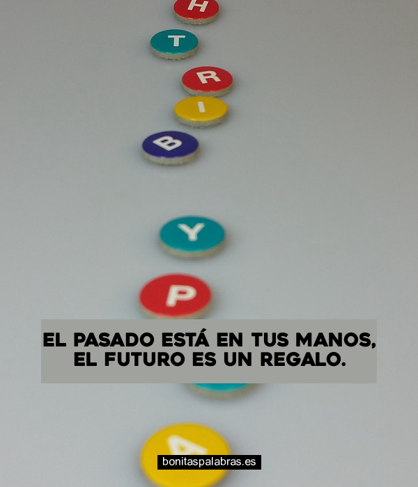 Imagen de El Pasado Esta En Tus Manos El Futuro Es Un Regalo