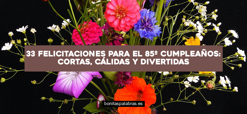 33 Felicitaciones para el 85º Cumpleaños: Cortas, Cálidas y Divertidas