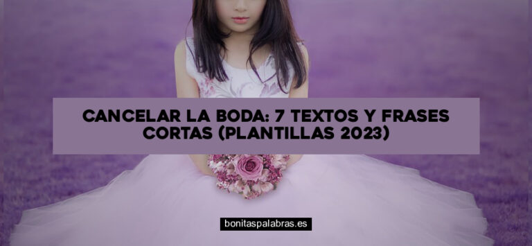 Cancelar la Boda: 7 Textos y Frases Cortas (Plantillas 2024)