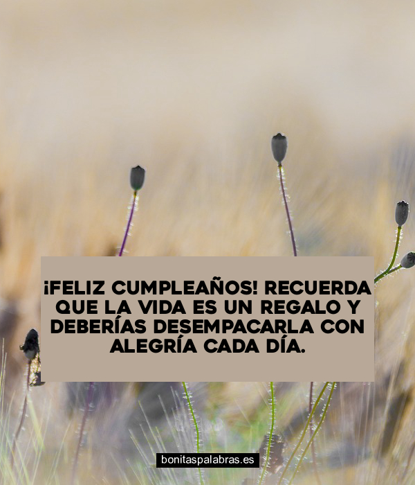 Imagen de Feliz Cumpleanos Recuerda Que La Vida Es Un Regalo Y Deberias Desempacarla Con Alegria Cada Dia