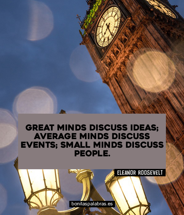 Imagen de Great Minds Discuss Ideas Average Minds Discuss Events Small Minds Discuss People