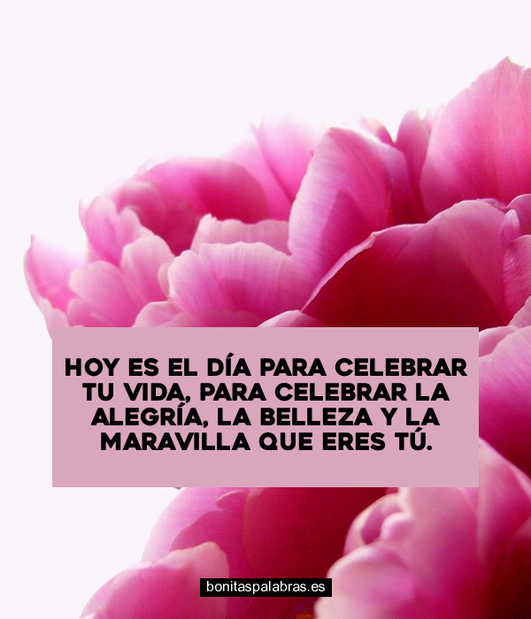 Imagen de Hoy Es El Dia Para Celebrar Tu Vida Para Celebrar La Alegria La Belleza Y La Maravilla Que Eres Tu