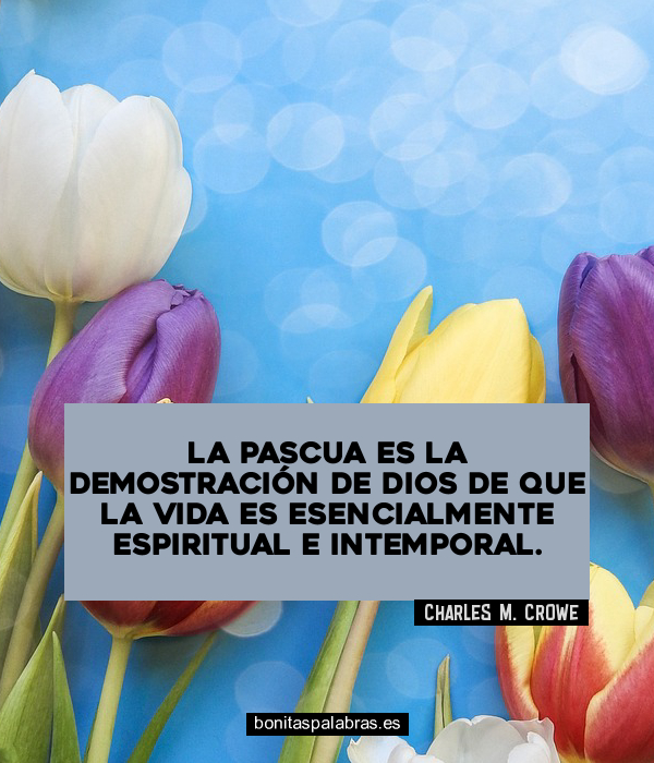 Imagen de La Pascua Es La Demostracion De Dios De Que La Vida Es Esencialmente Espiritual E Intemporal