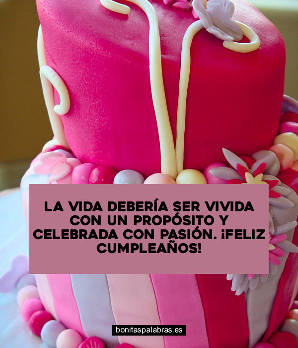 Imagen de La Vida Deberia Ser Vivida Con Un Proposito Y Celebrada Con Pasion Feliz Cumpleanos