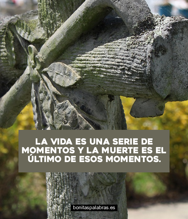 Imagen de La Vida Es Una Serie De Momentos Y La Muerte Es El Ultimo De Esos Momentos