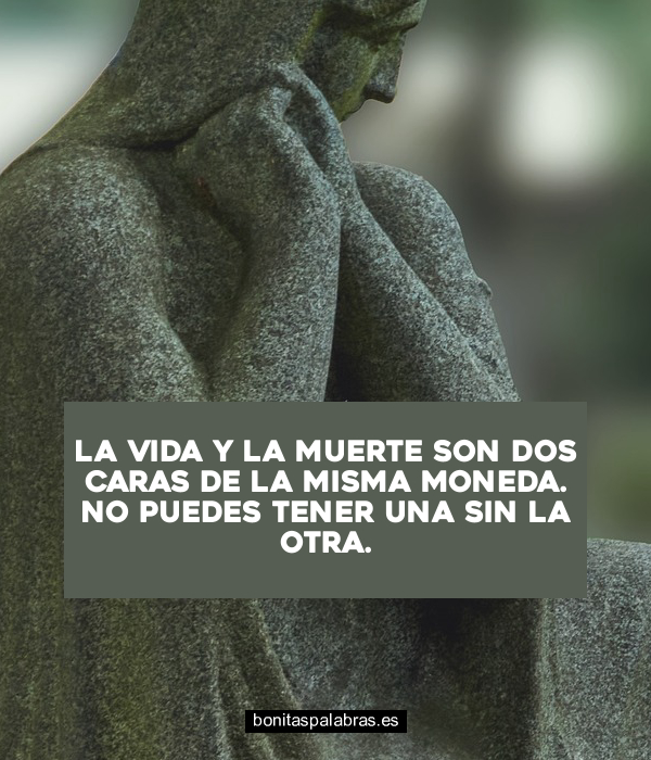 Imagen de La Vida Y La Muerte Son Dos Caras De La Misma Moneda No Puedes Tener Una Sin La Otra