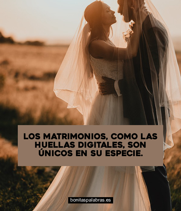 Imagen de Los Matrimonios Como Las Huellas Digitales Son Unicos En Su Especie