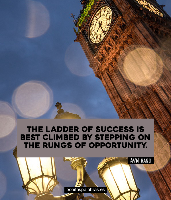 Imagen de The Ladder Of Success Is Best Climbed By Stepping On The Rungs Of Opportunity